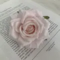 Pink artificial rose flower heads for DIY crafts, wedding decoration, and floral arrangements. - Paris Rose Head Light Pink