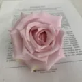 Artificial rose flower head pink silk floral decoration for wedding gift box DIY craft 1pc - Cold Pink