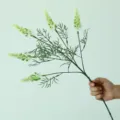 Kuenstliche weiße Lavendelblumen Zweig Heimtextilien Hochzeit Blumenarrangement Deko - Weiß