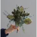 Artificial eucalyptus dried flower bouquet vintage home decor photography prop fake floral branch - Dark Green Bundle