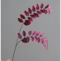 Fausse feuille de bambou d'automne plante artificielle pour decoration interieure mariage - Fuchsia