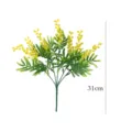 Fleur de mimosa artificielle 31cm plante en plastique fausse style campagnard décoration maison - Acacia 5 Fourches Musi