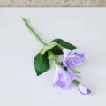 Light purple artificial gladiolus flower, 3-head silk floral decor, length about 40cm. - Light Purple