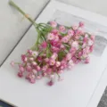 Artificial purple gypsophila flower branch soft plastic baby breath wedding decoration item - Purple