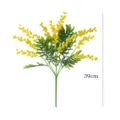 Bouquet de fleurs de mimosa artificielles pompon jaune plante fausse déco mariage 39cm - Acacia 7 Fourches Dina