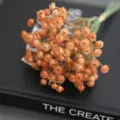Soft plastic artificial gypsophila flower bouquet, wedding home table decor, 23cm length. - Light Coffee