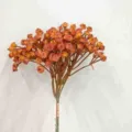 Artificial orange baby's breath flower bouquet for wedding decor and home styling. - Burnt Orange