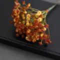 Artificial Gypsophila Dark Brown 23cm Plastic Fake Flowers Wedding Party Home Decor - Dark Coffee