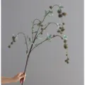 Artificial eucalyptus berry branch retro wabi-sabi home decor flower arrangement - Dark Green