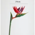Artificial bird of paradise flower simulation crane flower fake floral home decor 19cm long - Bright Red