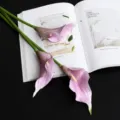 Fleurs de Lys de Calla Artificiels 3 Pcs Violet Faux Lys de Calla 60cm Déco de Mariage - 3 Pièces / Violet