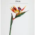 Artificial Bird of Paradise single stem fake flower for home hotel wedding decor. - Sunset