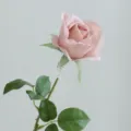 Artificial pink rose single stem fake flower for wedding decoration and home table decor. - Autumn Pink