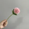 Single branch artificial pink pompon chrysanthemum flower for home and wedding decor. - Dusty Pink