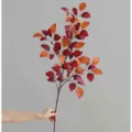 Branche de hêtre artificielle avec feuilles d'automne pour déco de mariage et vitrine - Rouge Long