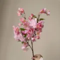 Kunstmatige perzikbloesem tak roze zijden bloem home decor nep kersenbloesem hoofdafbeelding - Middel Donkerroze