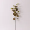 Artificial eucalyptus branch, large apple leaves for home decor and wedding floral display. - Autumn Green
