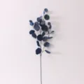 Artificial eucalyptus leaves single stem blue faux plant for wedding and home decor - Autumn Royal Blue