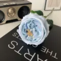 Rosa Austin blu artificiale a testa singola peonia idratante decorazione casa - Azzurro