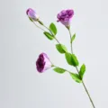 Artificial lisianthus flower bouquet, realistic purple silk floral arrangement for home decor. - Pink Purple