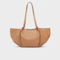 Braune Leder Schultertasche Shopper Grosse Kapazitat Pendler Retro Damen Handtasche Chic - 45CM*10CM*22.5CM / Braun