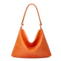 Orange weiche Leder Retro Hobo Handtasche, lässige große Kapazität Schulter Tote Tasche. - Orange