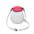 Cute mini boxing glove shape crossbody bag in white and pink, stylish PU leather phone bag. - White