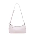 Classic pink leather baguette shoulder bag, versatile underarm handbag for daily commute. - Pink