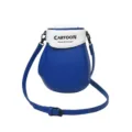 Cute blue boxing glove crossbody bag, unique novelty PU leather mini shoulder bag for women. - Blue