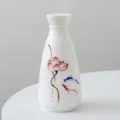 Vase en céramique biscuit blanche fleur de lotus peinte à la main décoration de table d'intérieur - Style Bouteille de Vin
