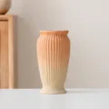 Retro Ceramic Vase Fluted Gradient Flower Pot Home Decor Living Room Tabletop Ornament - Gradient Vase Model 3