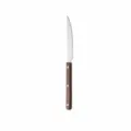 Walnut wood handle steak knife variant in 304 stainless steel for daily fine dining. - Knives