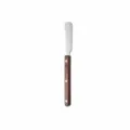 Stainless steel butter knife with wooden handle, 17.5cm spread knife, kitchen tabletop cutlery tool. - Butter Knife
