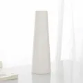 White minimalist ceramic vase, cone shape modern floral container for home decor 21cm. - Style C Large