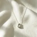 Stunning irregular pebble pendant clavicle chain, sleek silver stainless steel fashion necklace. - Initial D