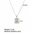 Stainless steel initial letter C pendant necklace, hip hop style rope chain jewelry. - Letter C