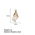 Ocean resort style acrylic seashell pendant DIY handmade necklace charm accessory 4.5cm long - Large Snail