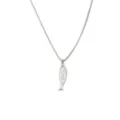 Stainless steel silver small fish pendant necklace minimalist ocean style jewelry for women - Silver Necklace