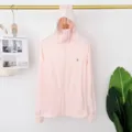 Rosa Eisseide Sonnenschutz Kapuzenpullover mit breiter Krempe, leichte Sommer UV Jacke. - Einheitsgröße / Oberteile / Rosa