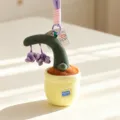 Cute potted plant plush toy keychain, soft hanging doll pendant for keys and bags. - Lily of the Valley