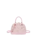Bolso de cúpula rosa para mujer, elegante bolso de hombro con patrón de estrellas y asa. - Rosa