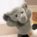 Cute grey elephant plush hand puppet soft interactive glove toy for kids and parent play - Forest Animal Hand Puppet-Elephant-28cm