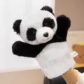 Cute plush panda hand puppet for kids and parent-child interactive storytelling play games. - Forest Animal Hand Puppet-Panda-28cm