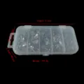 Detail view of fishing snaps and swivels storage box, multi-compartment gear. - B-Type Pin Set / Small 5-Grid Box