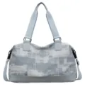 Lightweight travel duffel bag with shoulder strap and large capacity for short trips. - Blue
