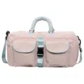 Borsa sportiva rosa borsa da viaggio tracolla multi tasche borsone fitness casual multifunzione. - Rosa