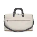 Borsa da viaggio sportiva espandibile impermeabile in tessuto Oxford con scomparto bagnato. - Bianco avorio