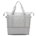 Borsa da viaggio grigia per palestra, borsa a mano pieghevole leggera per campeggio all'aperto. - Grigio