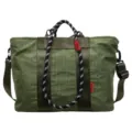 Borsone da viaggio a quadri verdi, borsa sportiva leggera e capiente per il fitness. - Verde