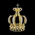 Corona dorata decorazione per torta con perle e strass per matrimonio festa di compleanno. - Stile Lanterna con Croce / Oro